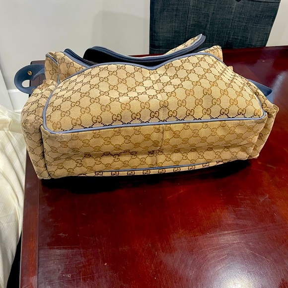 100% authentic Gucci diaper bag tan and blue - Picture 3 of 5